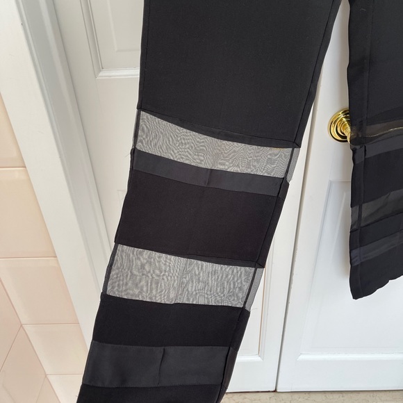 3.1 Phillip Lim Black Sheer Organza Trousers - Picture 14 of 16